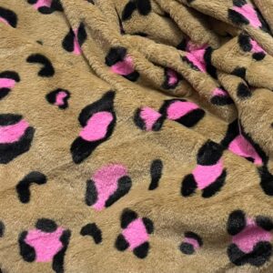 Pink Cheetah Fabric Super softy