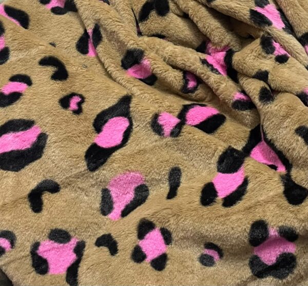 Pink Cheetah Fabric Super softy