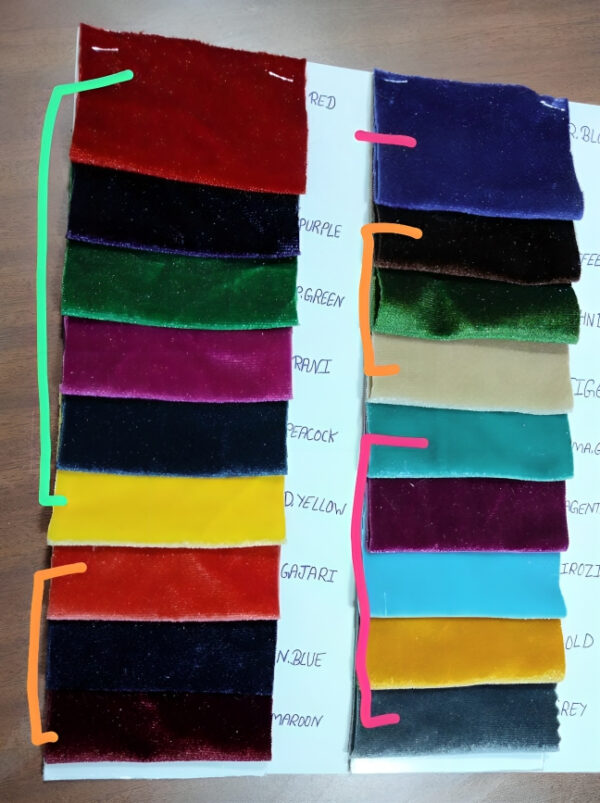 Velvet with lycra Fabrics